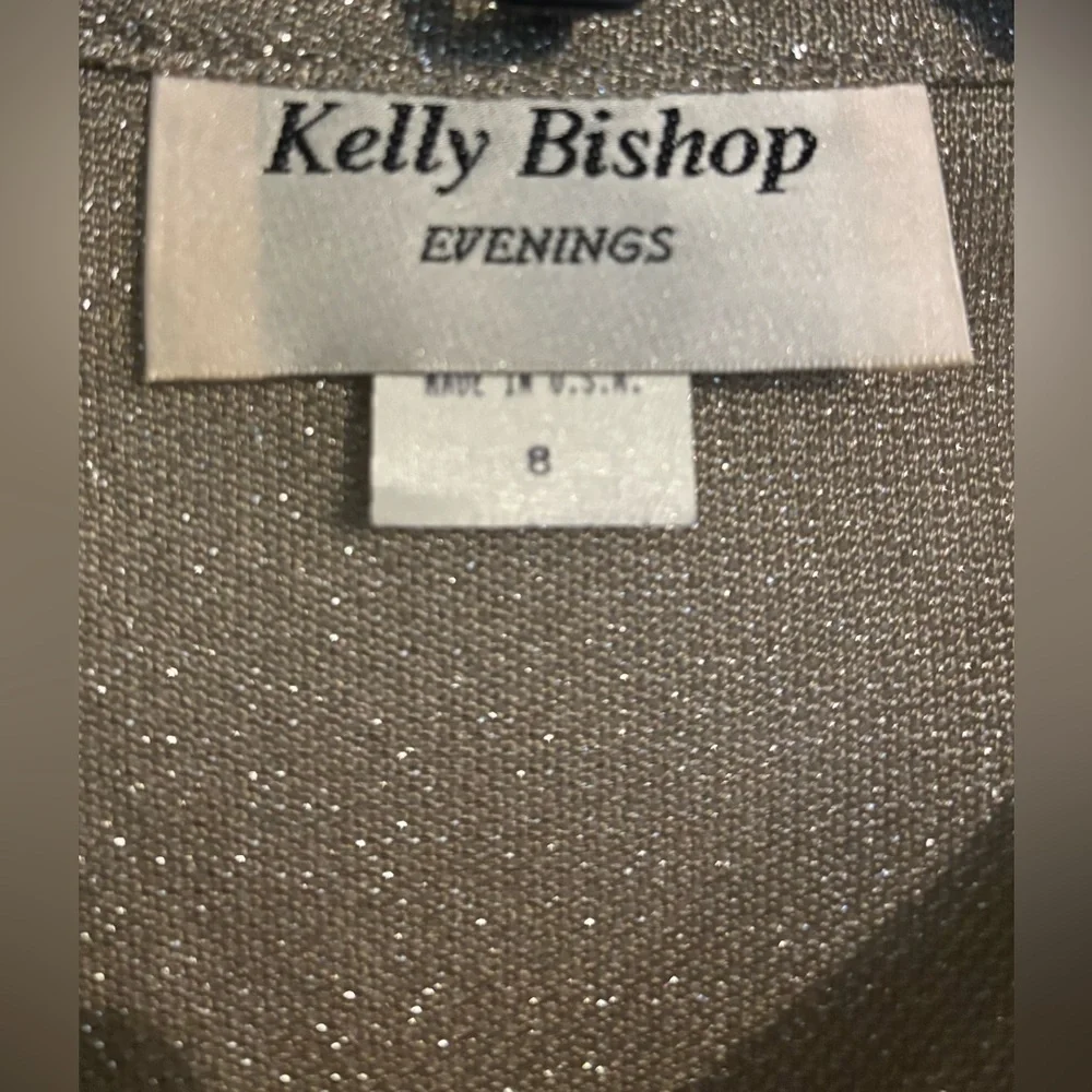 90s Vintage Kelly Bishop Womens Sz 8 3pc Champagne CropTop‎ Set Maxi Skirt Matte
